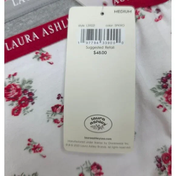 Laura Ashley Womens Medium Cotton Spandex Floral Panties Briefs 5-Pack Tag Free - Picture 6 of 13